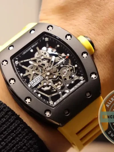 Replica Richard Mille035 Bb Factory Yellow Rubber Strap - Affordable Super Clone Watch
