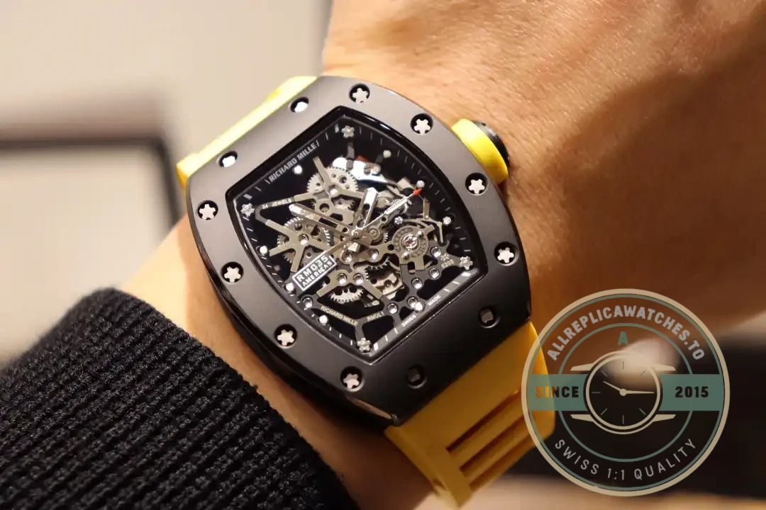 Replica Richard Mille035 Bb Factory Yellow Rubber Strap - Affordable Super Clone Watch