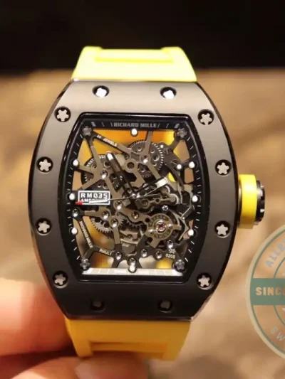 Replica Richard Mille035 Bb Factory Yellow Rubber Strap - Affordable Luxury Replica Timepiece