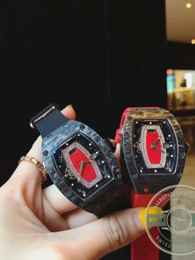 Replica Richard Mille037 Carbon Black Strap - 1:1 Swiss Replica Watch