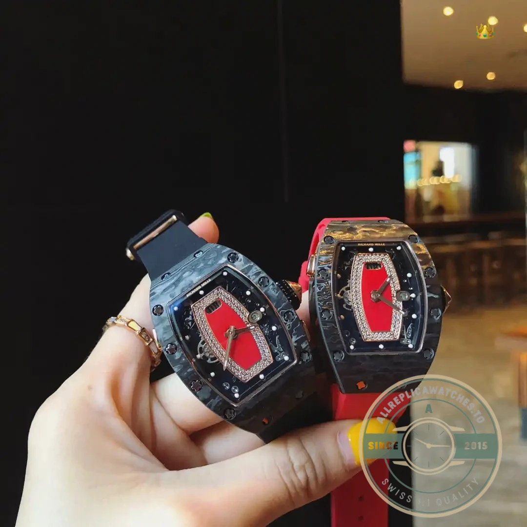 Replica Richard Mille037 Carbon Black Strap - 1:1 Swiss Replica Watch