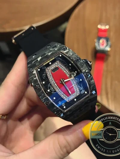 Replica Richard Mille037 Carbon Black Strap - Premium Super Clone Watch