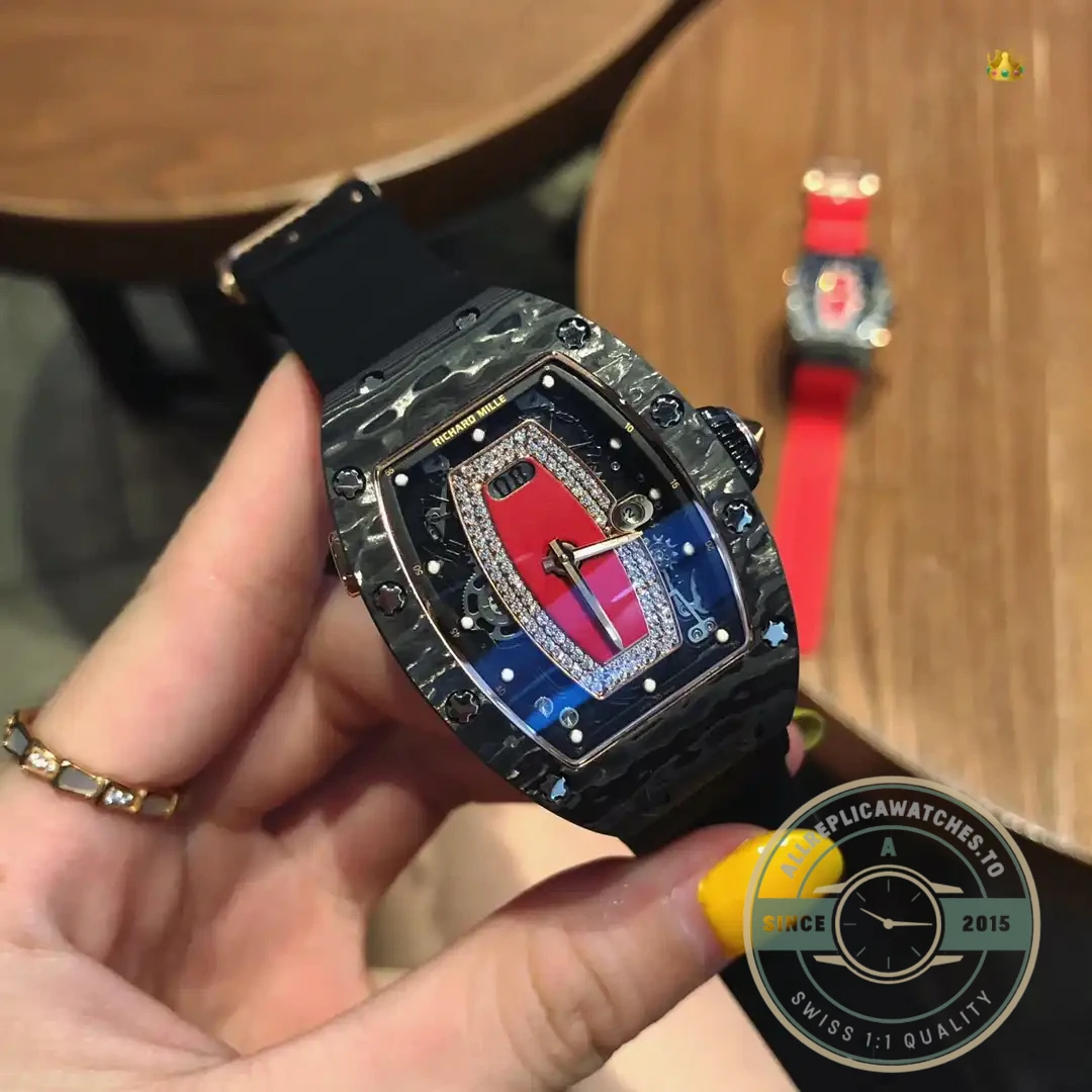 Replica Richard Mille037 Carbon Black Strap - Premium Super Clone Watch