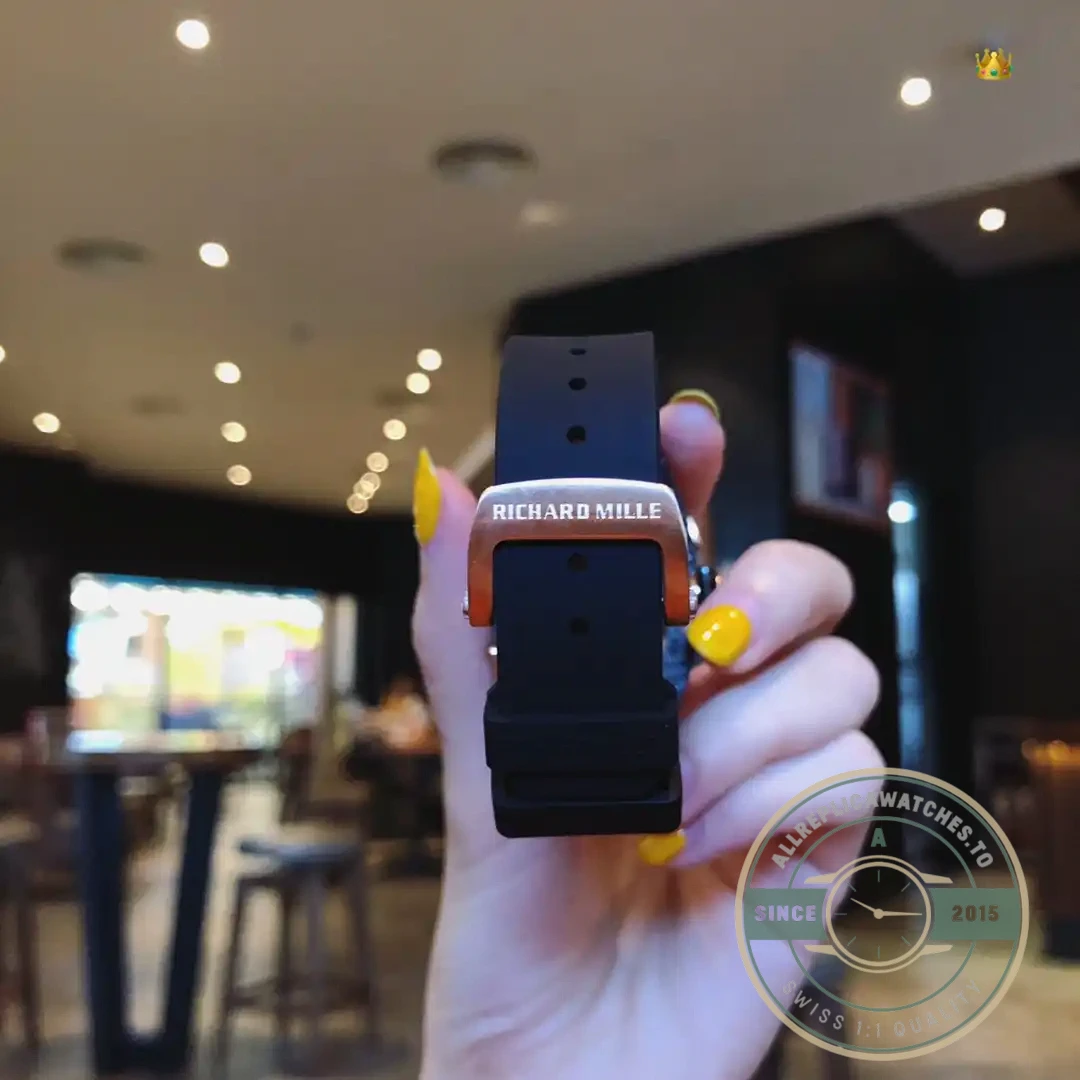 Replica Richard Mille037 Carbon Black Strap - Premium Super Clone Watch