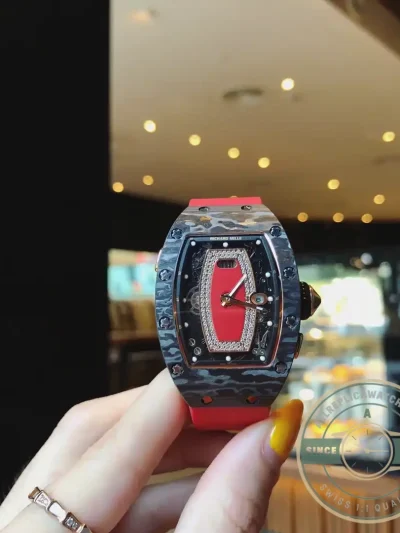 Replica Richard Mille037 Carbon Black Strap - Factory Super Clone Watch