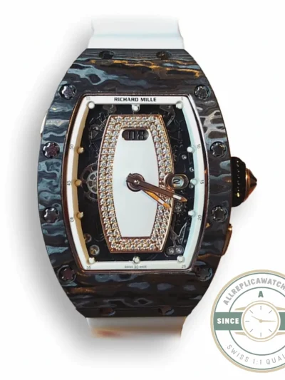 Replica Richard Mille037 Carbon White Strap - Affordable Super Clone Watch