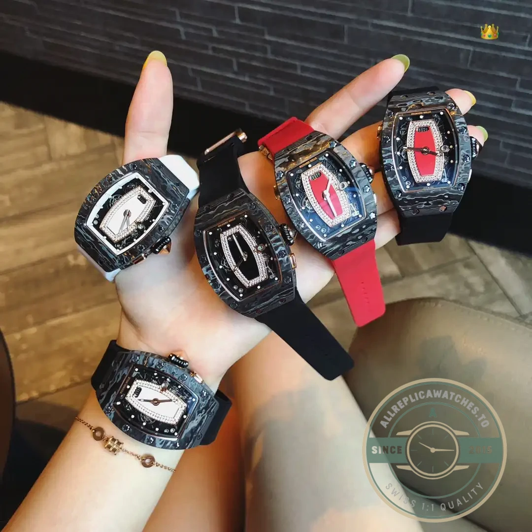 Replica Richard Mille037 Carbon White Strap - Factory Super Clone Watch