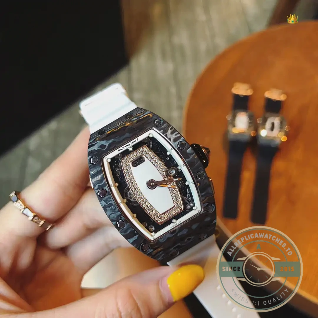 Replica Richard Mille037 Carbon White Strap - Budget Luxury Replica Watch