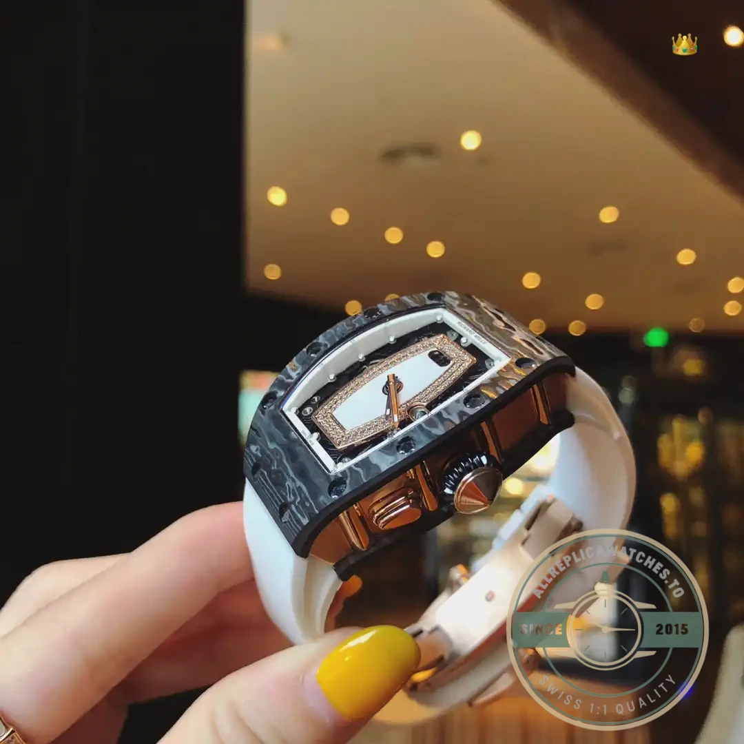 Replica Richard Mille037 Carbon White Strap - Premium Super Clone Watch