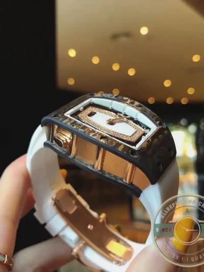 Replica Richard Mille037 Carbon White Strap - Factory Super Clone Watch