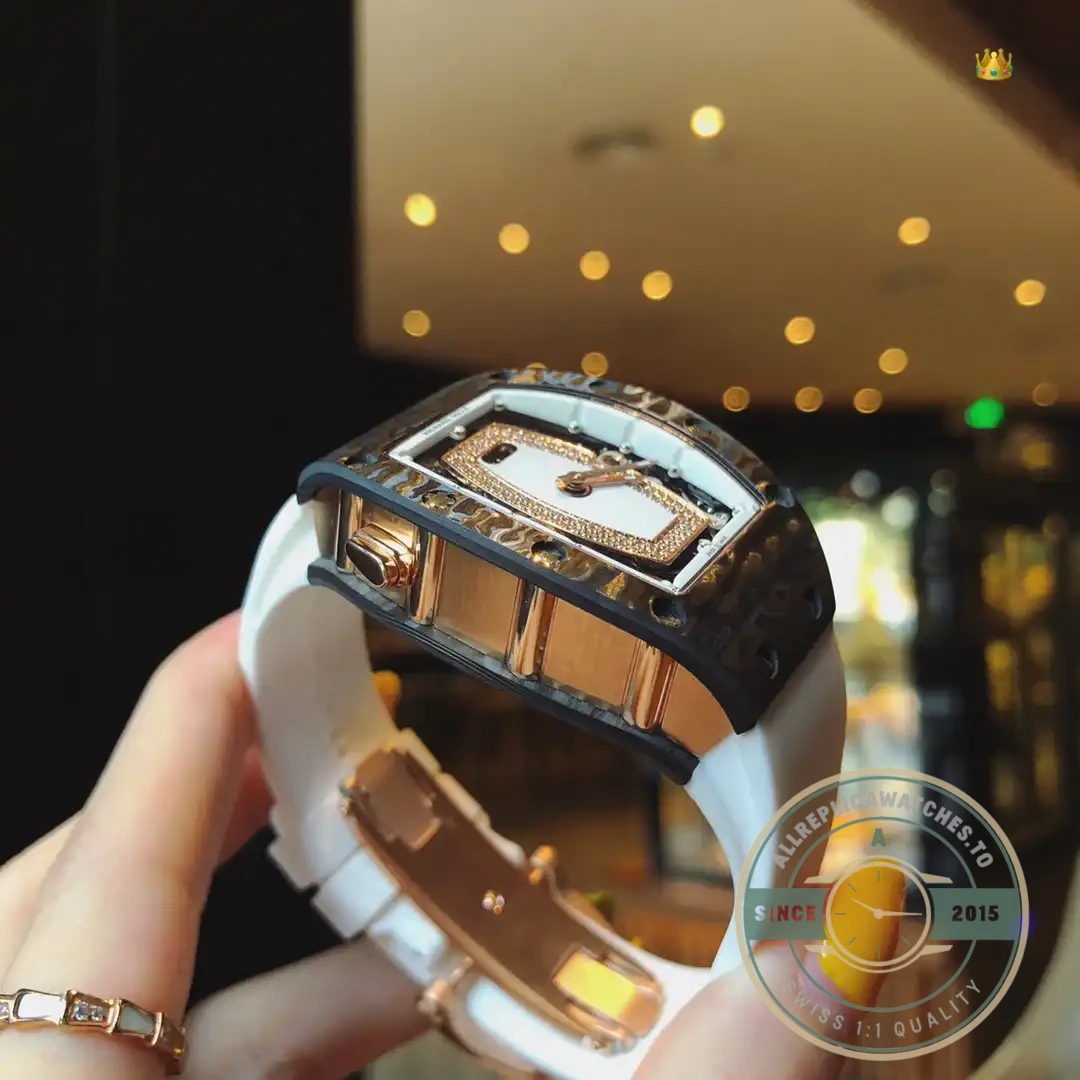 Replica Richard Mille037 Carbon White Strap - Factory Super Clone Watch