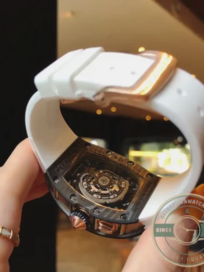Replica Richard Mille037 Carbon White Strap - Affordable Super Clone Watch