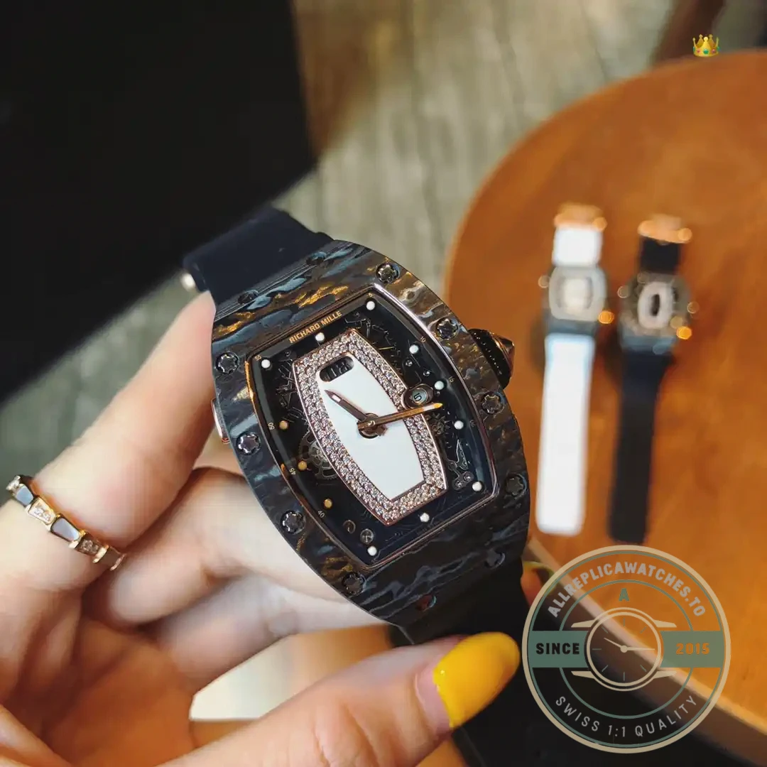 Replica Richard Mille037 Carbon White Strap - 1:1 Swiss Replica Watch