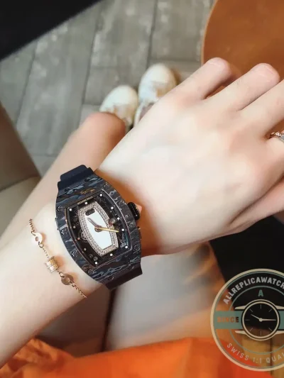 Replica Richard Mille037 Carbon White Strap - 1:1 Swiss Replica Watch