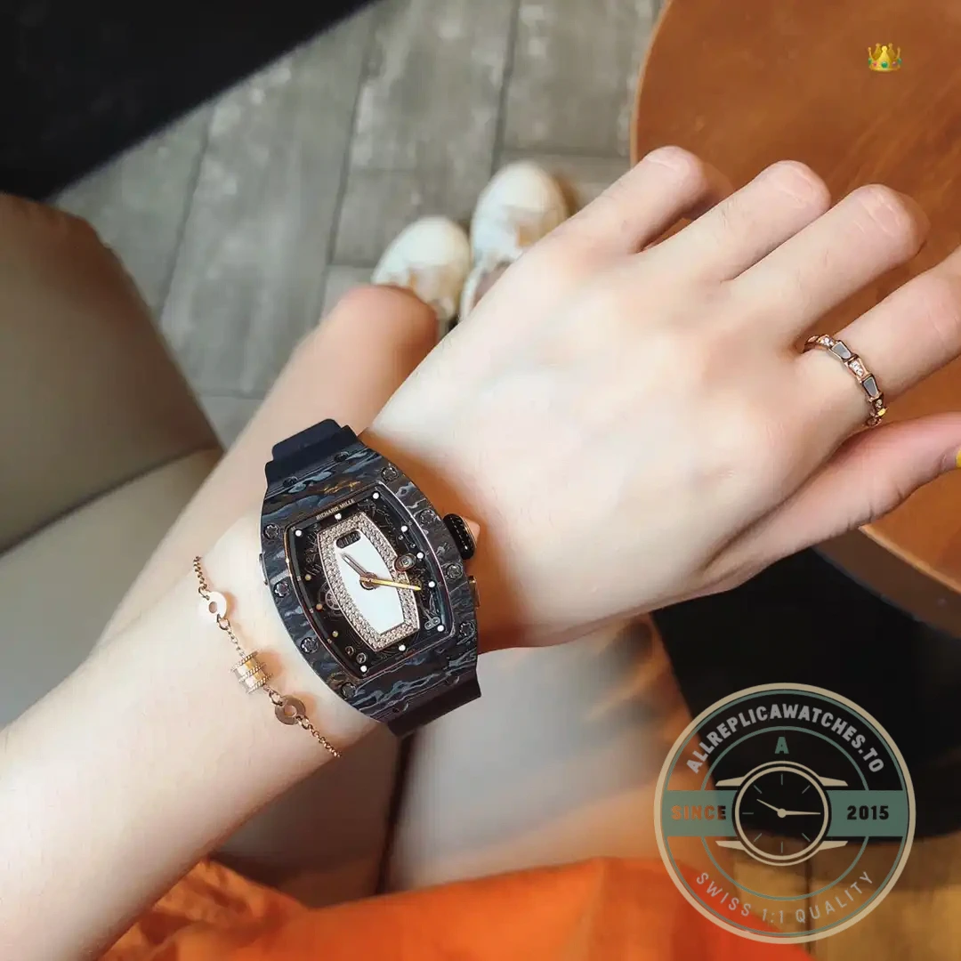 Replica Richard Mille037 Carbon White Strap - 1:1 Swiss Replica Watch
