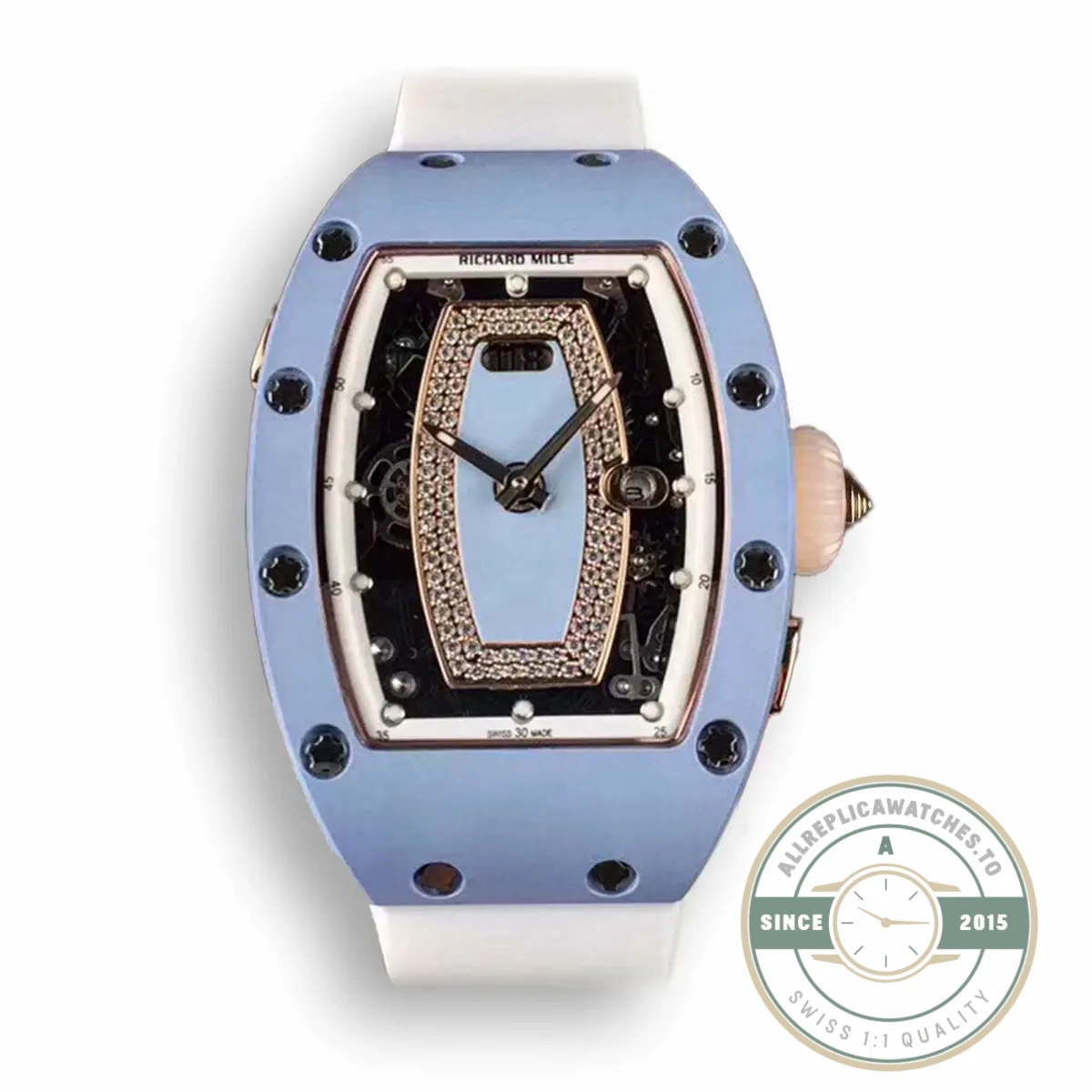 Replica Richard Mille037 Ceramic White Strap - Budget Luxury Replica Watch