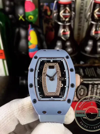 Replica Richard Mille037 Ceramic White Strap - Swiss Movement Replica Watch