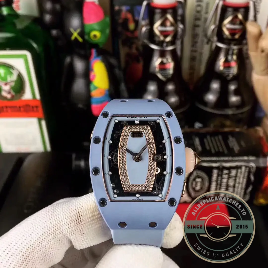 Replica Richard Mille037 Ceramic White Strap - Swiss Movement Replica Watch
