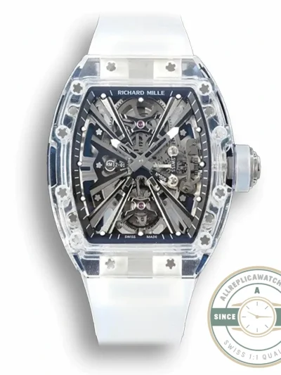 Replica Richard Mille12-01 Tourbillon Sapphire Transparent Watch - Swiss-Made Clone Watch