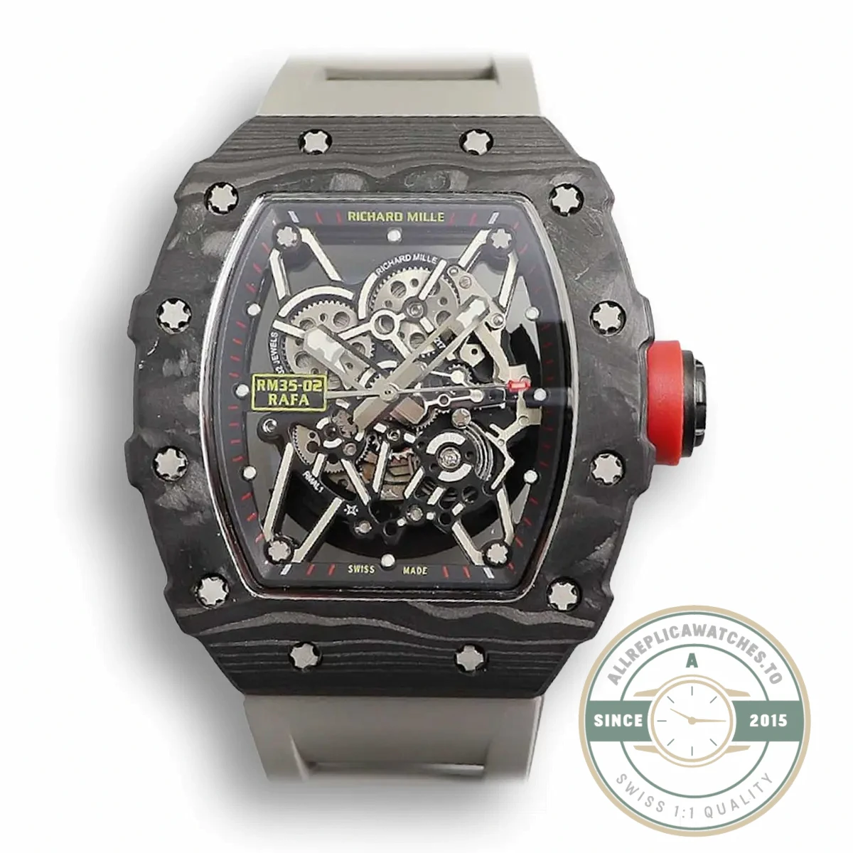 Replica Richard Mille35-01 Kv Factory V3 Black Carbon Fiber Case - Affordable Super Clone Watch