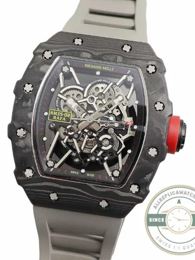 Replica Richard Mille35-01 Kv Factory V3 Black Carbon Fiber Case - Top-Tier Swiss Replica Watch