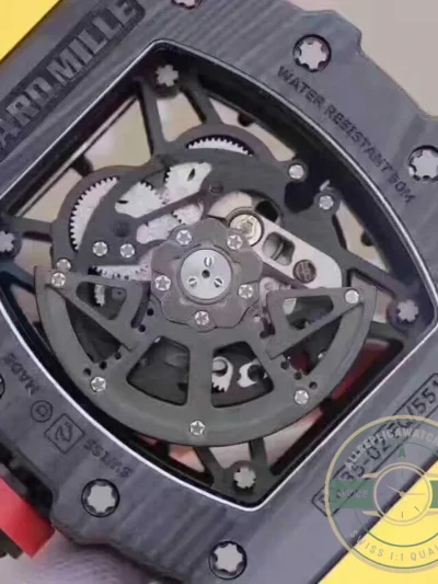 Replica Richard Mille35-02 Kv Factory Swiss Eta8215 Yellow Rubber Strap - Budget Luxury Replica Watch