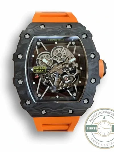 Replica Richard Mille35-02 Kv Factory V3 Orange Strap - Best Quality Replica Watch