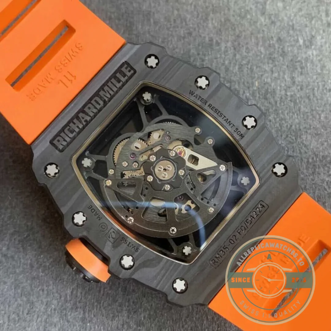 Replica Richard Mille35-02 Kv Factory V3 Orange Strap - Affordable Super Clone Watch