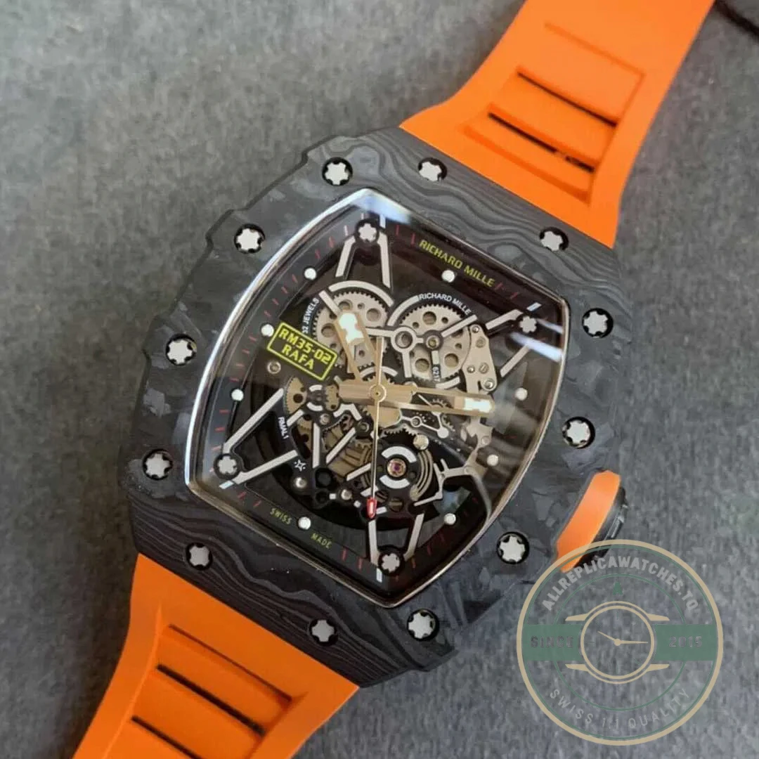 Replica Richard Mille35-02 Kv Factory V3 Orange Strap - Affordable Super Clone Watch