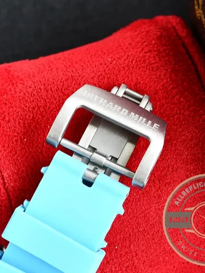 Replica Richard Mille35-02 Transparent Case Blue Strap - Factory Super Clone Watch