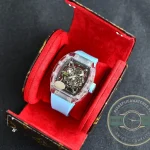 Replica Richard Mille35-02 Transparent Case Blue Strap - Factory Super Clone Watch