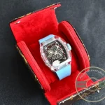 Replica Richard Mille35-02 Transparent Case Blue Strap - Budget Luxury Replica Watch