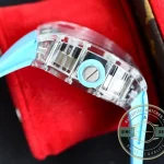 Replica Richard Mille35-02 Transparent Case Blue Strap - 1:1 Swiss Replica Watch