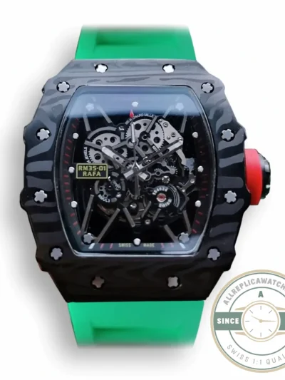Replica Richard Mille35-02 V2 Green Rubber Strap - Top-Tier Swiss Replica Watch