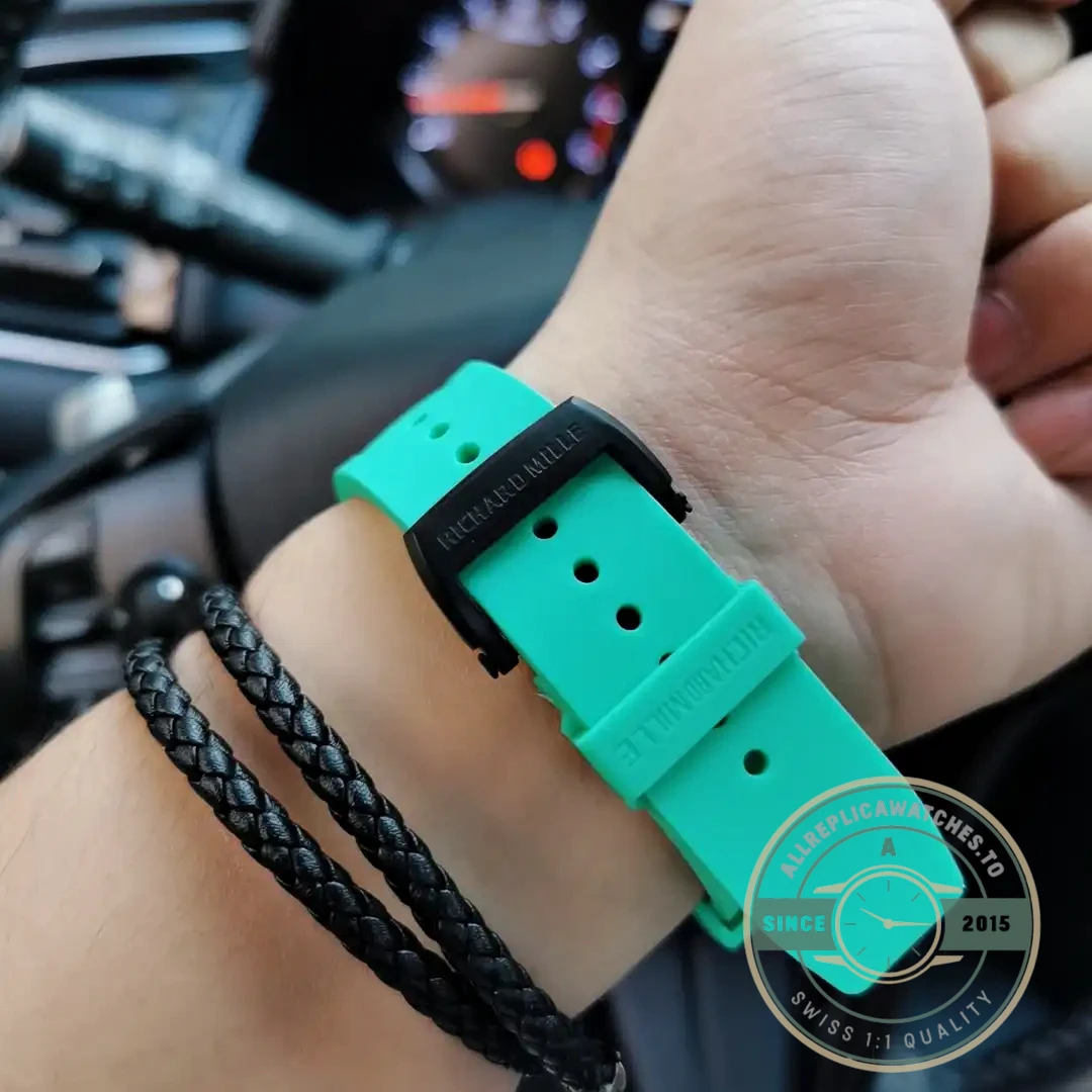 Replica Richard Mille35-02 V2 Green Rubber Strap - Premium Super Clone Watch