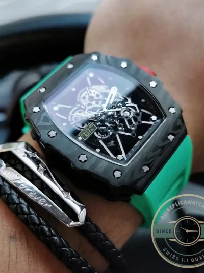 Replica Richard Mille35-02 V2 Green Rubber Strap - Top-Tier Swiss Replica Watch