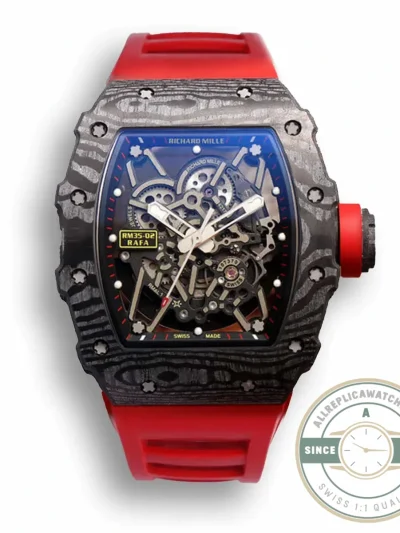 Replica Richard Mille35-02 Zf Factory Red Rubber Strap - Best Quality Replica Watch