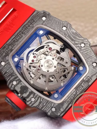 Replica Richard Mille35-02 Zf Factory Red Rubber Strap - Luxury Replica Watch