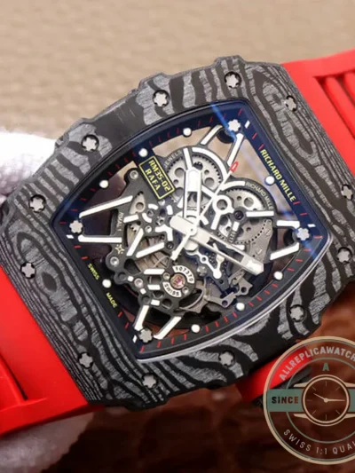 Replica Richard Mille35-02 Zf Factory Red Rubber Strap - Top-Tier Swiss Replica Watch
