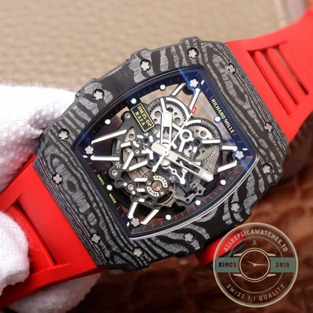 Replica Richard Mille35-02 Zf Factory Red Rubber Strap - Top-Tier Swiss Replica Watch