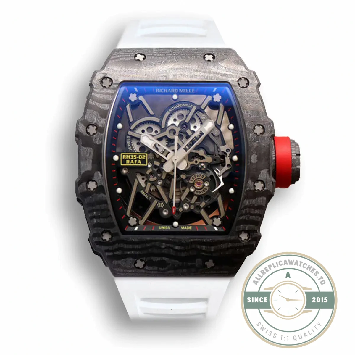 Replica Richard Mille35-02 Zf Factory White Rubber Strap - Premium Super Clone Watch