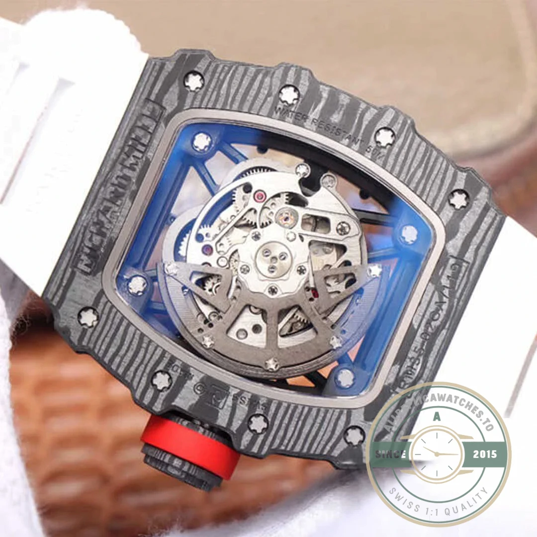 Replica Richard Mille35-02 Zf Factory White Rubber Strap - Swiss-Made Clone Watch