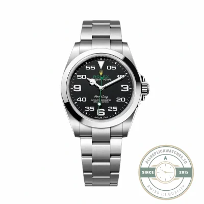 Replica Rolex Air-King 38mm Dial Black 1454020 - High-Grade Replica Watch