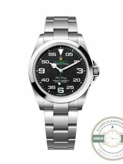Replica Rolex Air-King 38mm Dial Black 1454020 - High-Grade Replica Watch