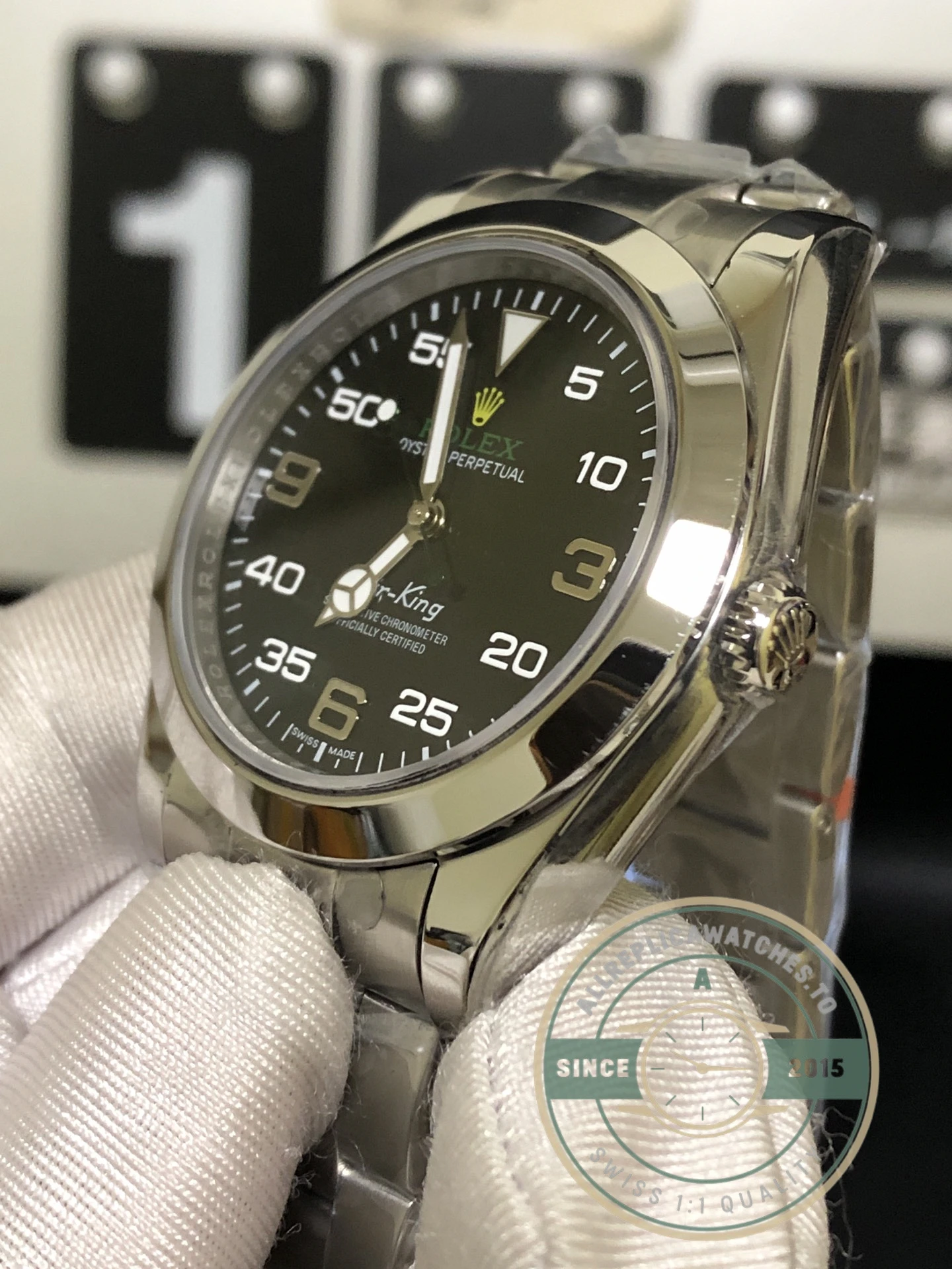 Replica Rolex Air-King 38mm Dial Black 1454020 - Swiss-Made Clone Watch