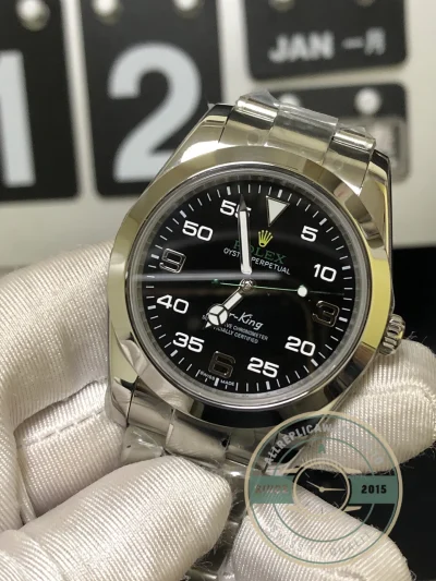Replica Rolex Air-King 38mm Dial Black 1454020 - Top-Tier Swiss Replica Watch