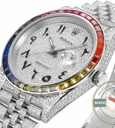Replica Rolex Datejust 126300 41mm Dial Arabic Bezel Rainbow - Top-Tier Swiss Replica Watch