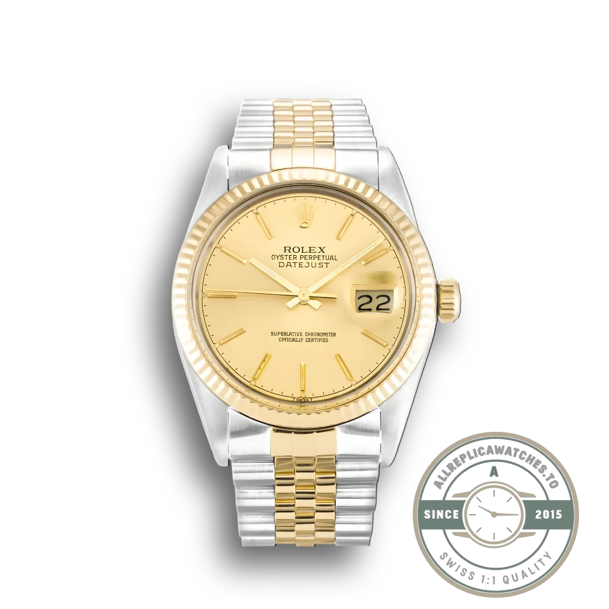 Replica Rolex Datejust 16013 36mm Champagne Dial - Top-Tier Swiss Replica Watch