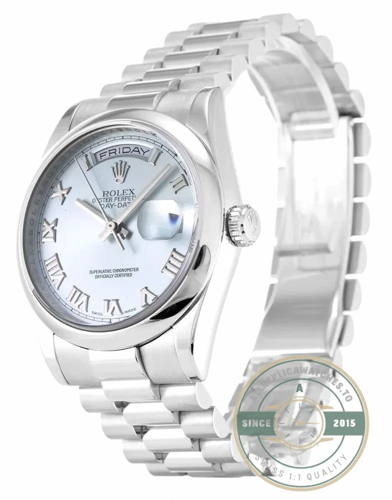 Replica Rolex Day-Date 118206 36mm Blue Dial - Budget Luxury Replica Watch