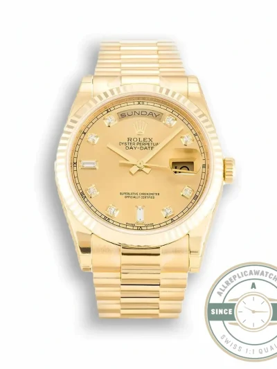 Replica Rolex Day-Date 118238 36mm Gold Dial - Swiss-Made Clone Watch